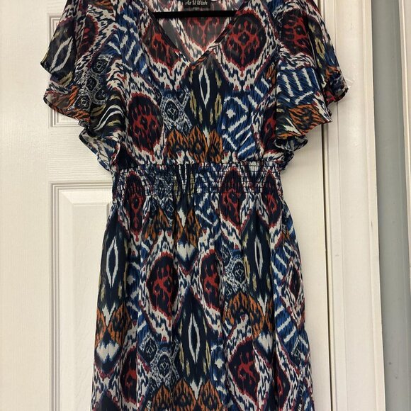 As U Wish Dresses & Skirts - As You Wish Baby Doll Dress Womens MediumV-neck Knee Length Light Weight Boho